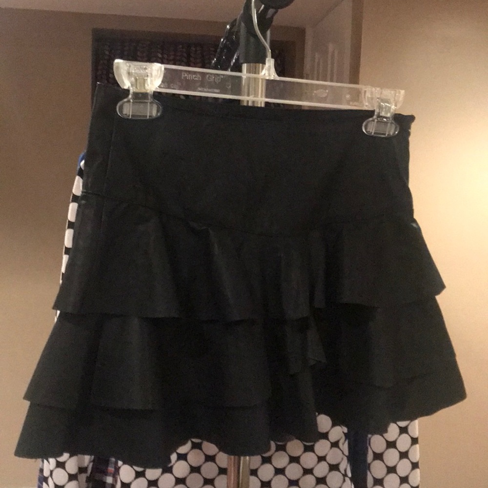 Forever 21 pleather ruffle skirt! So cute